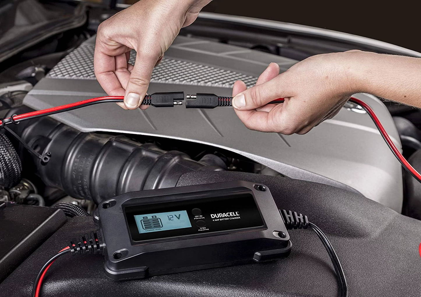 4 Amp Battery Charger Maintainer with LCD Display Z167948