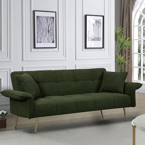 Teddy Futon Sofa Bed with Convertible Backrest and Memory Foam T218