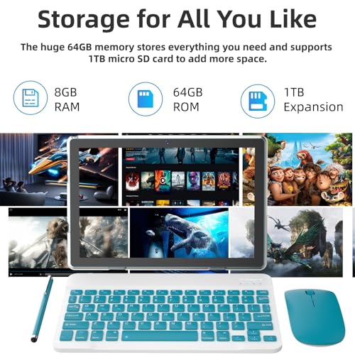 10 Inch Tablet with Keyboard and Stylus H829