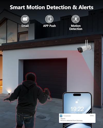 Outdoor Wireless Security Camera System with Two-Way Audio and PIR Detection X6025