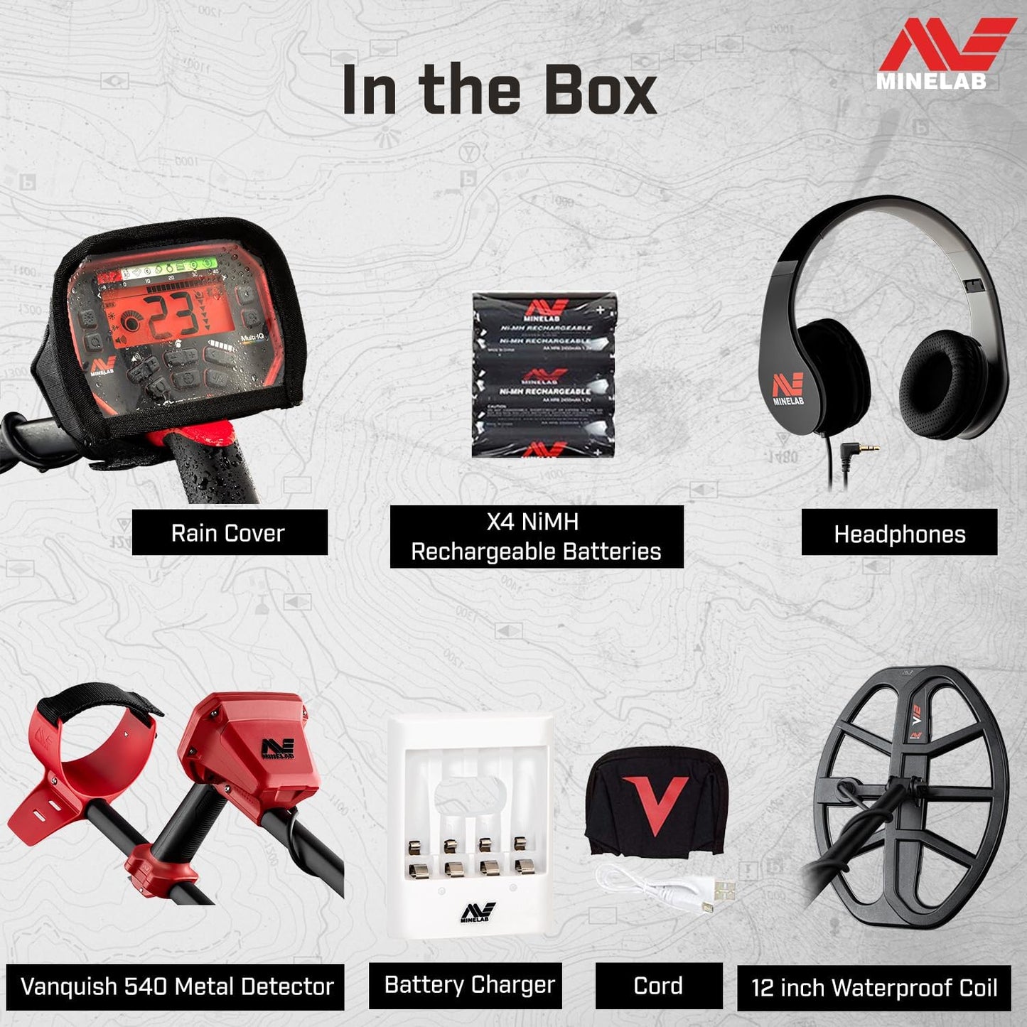 Metal Detector for Adults with Waterproof Coil and Wired Headphones Q342332