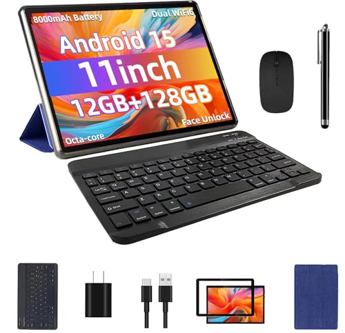 11 inch Android 14 Tablet with Face Unlock, Octa-Core CPU, 12GB RAM, 128GB Storage Z164067