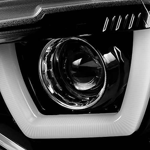 Chrome LED Dual Halo Projector Headlights for 2011-2014 Dodge Charger, Pair F4036