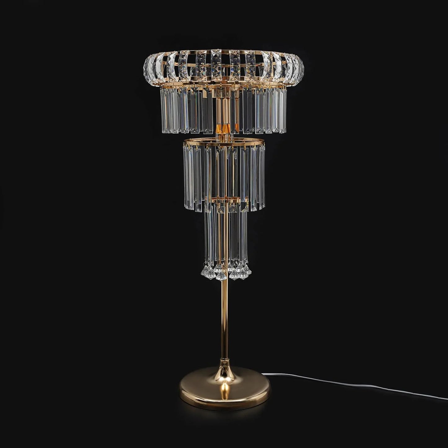 Gold Crystal Flower Stand for Wedding Centerpieces, 4-Tier L4244