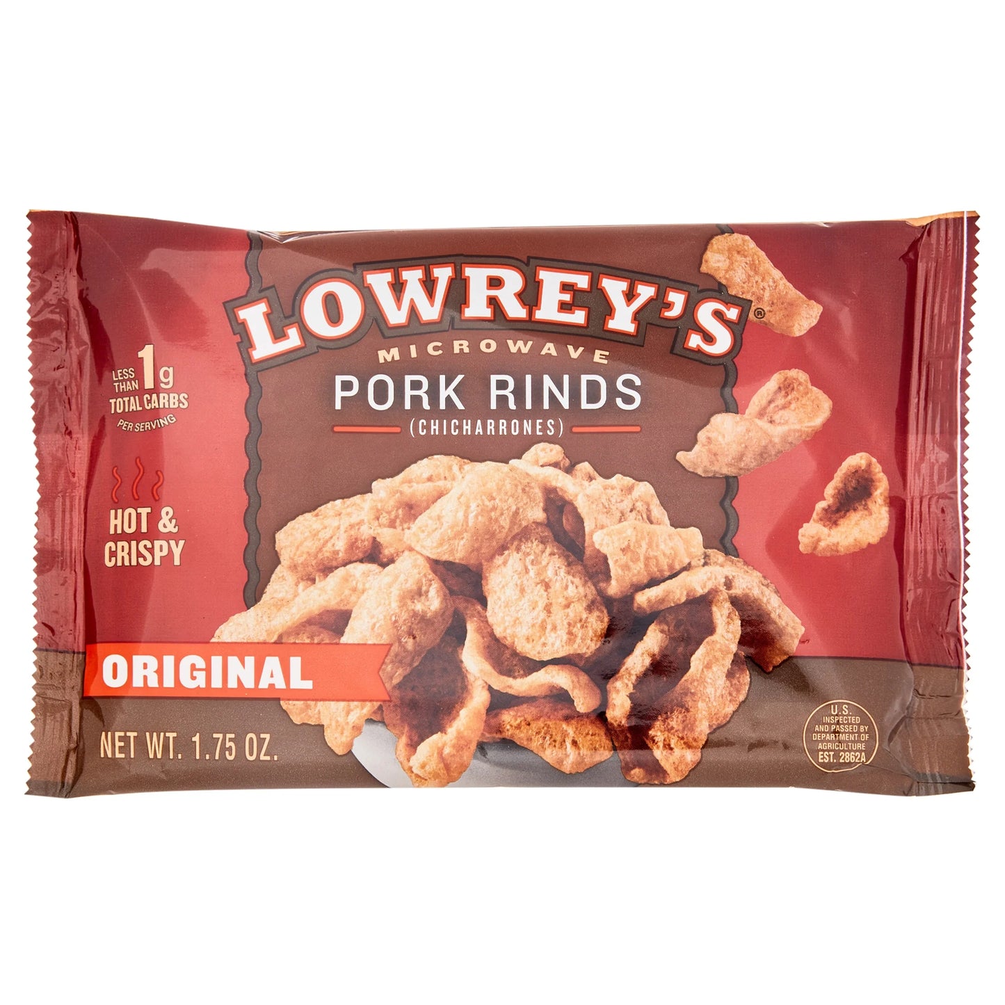 Bacon Curls Microwave Pork Rinds, Original, 1.75 oz (Pack of 18) W7464