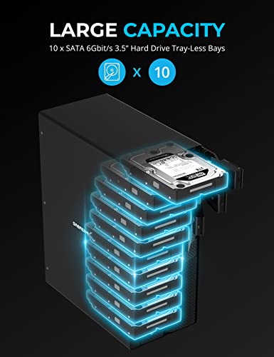 USB 3.2 5-Bay SATA Hard Drive Docking Station, Trayless, USB-C 10Gbps P669