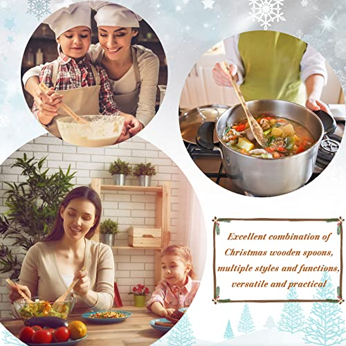 Christmas Wooden Spatula and Spoon Kitchen Utensil Set A1157