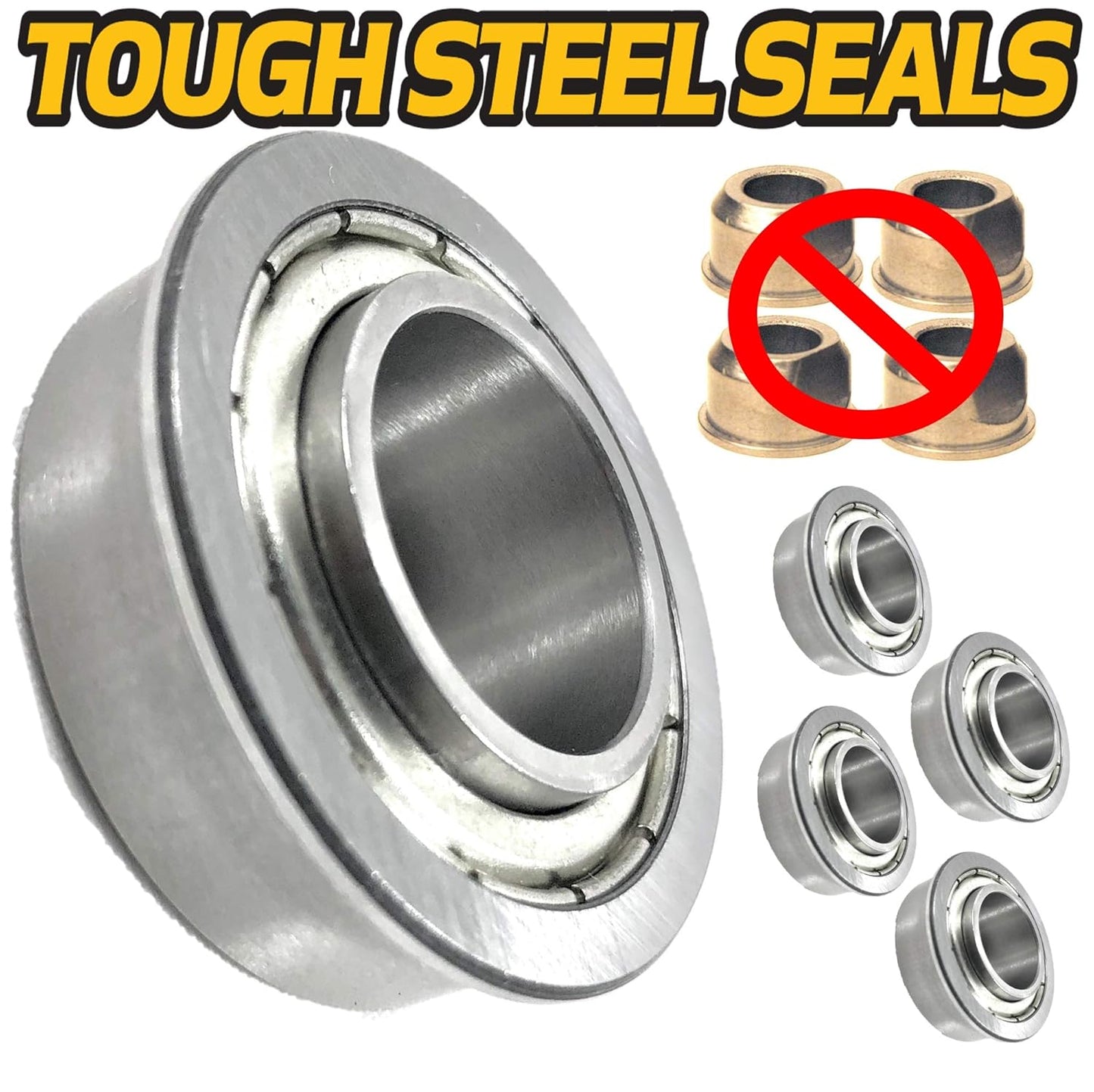 Stainless Steel Front Wheel Axle & Bearing Conversion Kit (6" Sleeves) Q397873