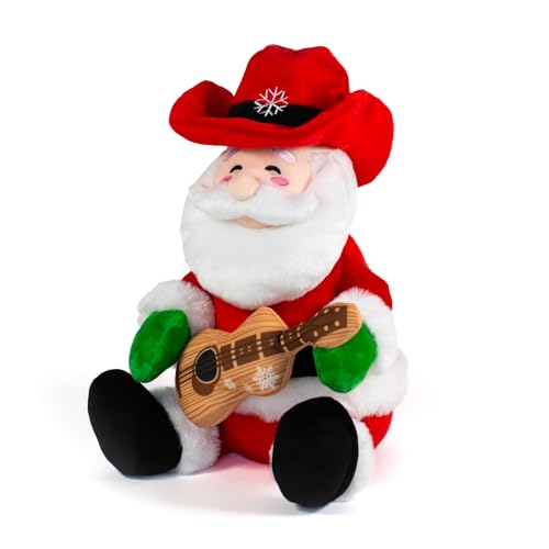 Animated Musical Singing Christmas Cowboy Plush Toy, 12 inches X703