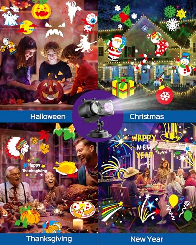 Christmas Projector Lights Outdoor with Remote Control A7993