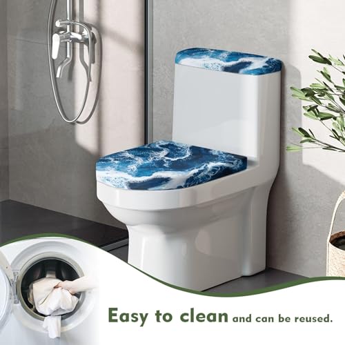 Christmas Toilet Lid and Tank Cover Set for Bathroom Decor Q334993