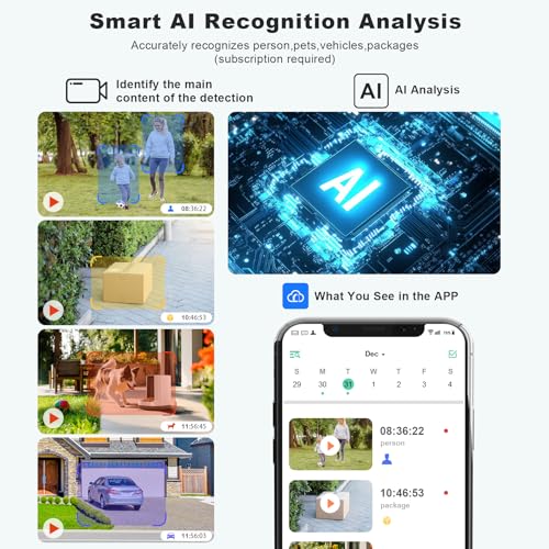 Wireless Security Cameras Outdoor, Battery Powered with AI Motion Detection, 2 Cameras K5569