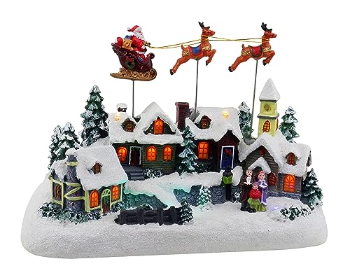 Lighted Musical Christmas Village Collectible Building Houses M7013