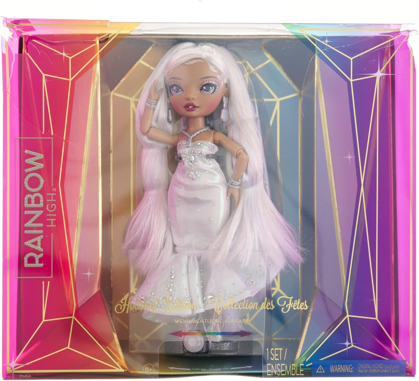 Rainbow High Doll with Multicolor Hair and Iridescent Gown I820892