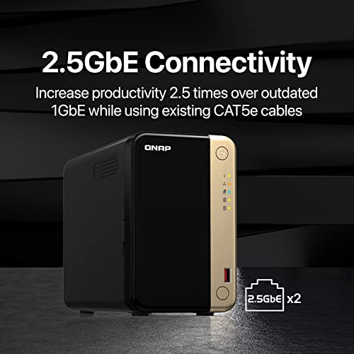 4 Bay Desktop NAS with Intel Celeron Quad-core Processor and Dual 2.5GbE F683073