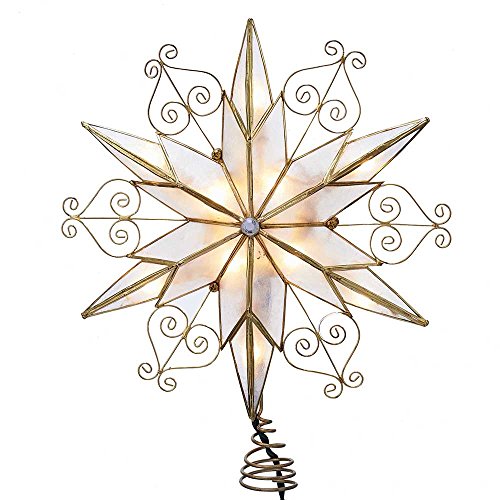 10-Light 6-Point Capiz Star Treetop X1771