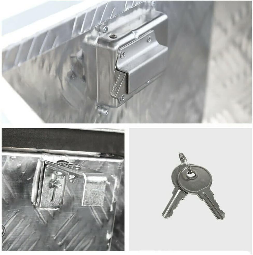Aluminum Diamond Plate Tongue Box Tool Chest for Truck Bed, RV, ATV C936