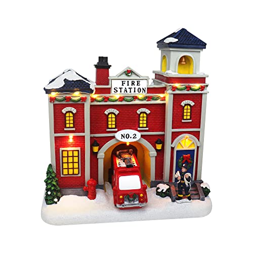 Lighted Musical Snow Village with Animated Kids Sledding A910926