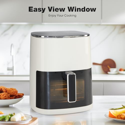 Air Fryer 6 Quart with Window, 12-in-1, 400F Grey U565