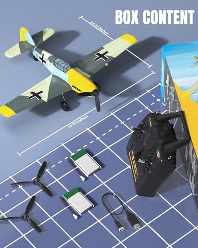RC Plane 3 Channel Remote Control Airplane Fighter Toy, 2.4GHz 6-axis Gyro, Easy to Fly for Adults Kids Beginners Q215470