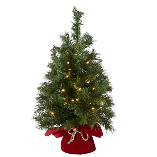 24 in Pre-Lit Mini Artificial Christmas Tree with 35 Clear Lights Z659685