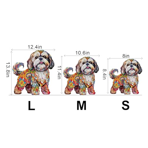 Wooden Puzzle for Adults, Shih Tzu Design, 190 Pieces D1036
