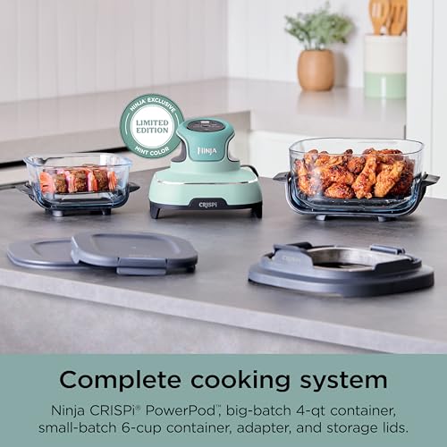 Air Fryer with Glass Containers, 4 QT & 6 Cup, Dishwasher Safe Y888