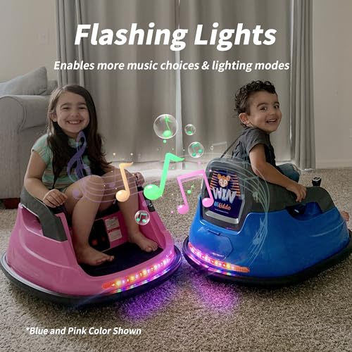 Kids Bumper Car with Remote Control, 3 Speeds - Blue F893239