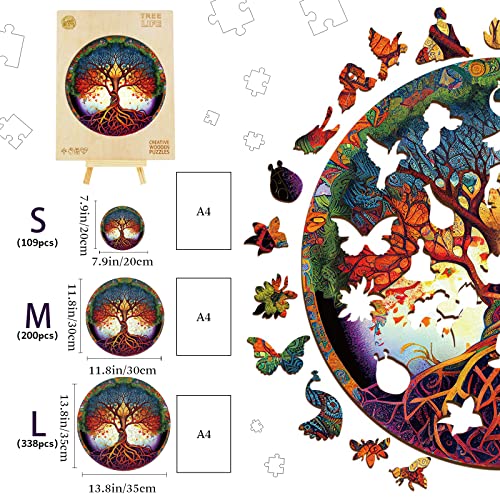 Wooden Puzzle for Adults, Yin Yang Life Tree, 190 Pieces C7623