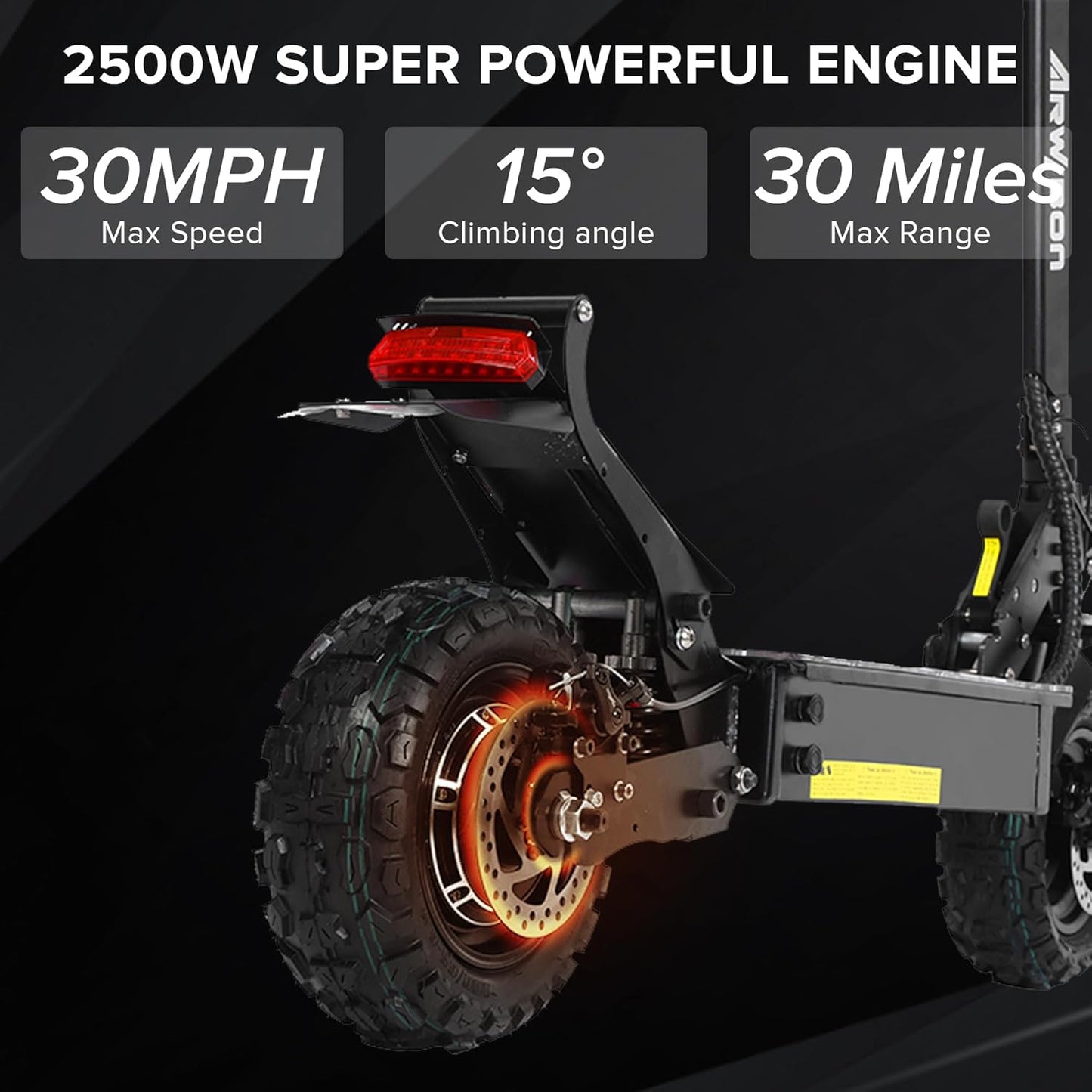 Electric Scooter for Adults, 2500W Motor, 30 MPH, 30 Miles Range, Foldable M6769
