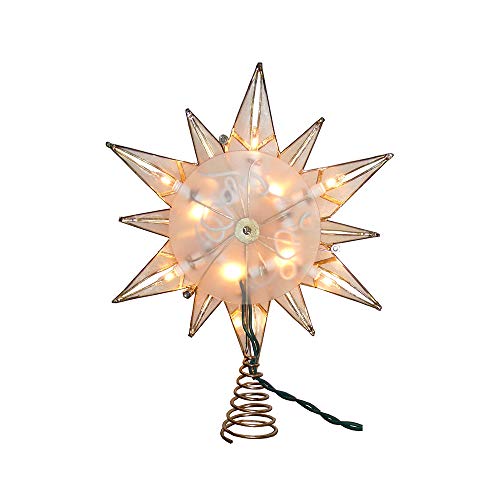 Capiz Star Treetop with Center Gem Y10516