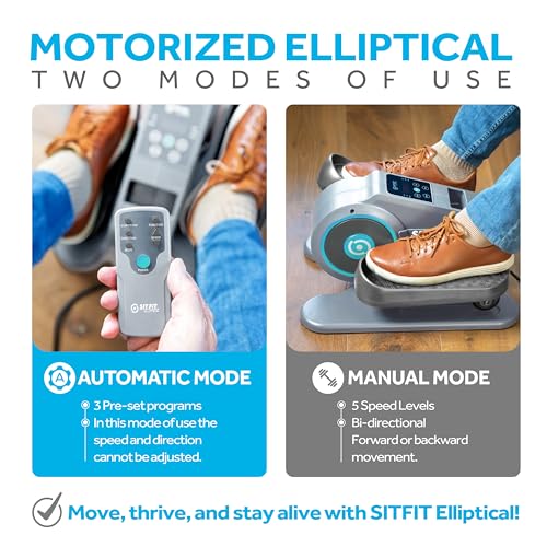 Foot Pedal Exerciser for Seniors, Under Desk Elliptical Exercise Bike E24923