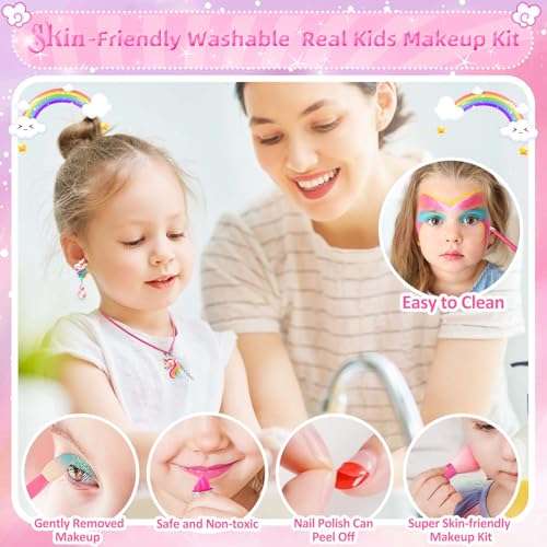 Kids Makeup Kit for Girls, Washable Pretend Play Set M8839