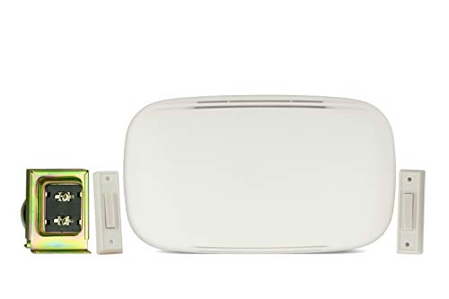 Wired Doorbell Chime Kit with Transformer and Lighted Push Button, White F530919