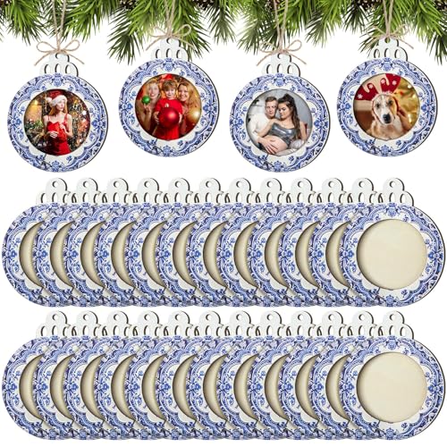 24 Pcs Christmas Photo Ornament Frames for Baby First Christmas Tree Keepsake F1934