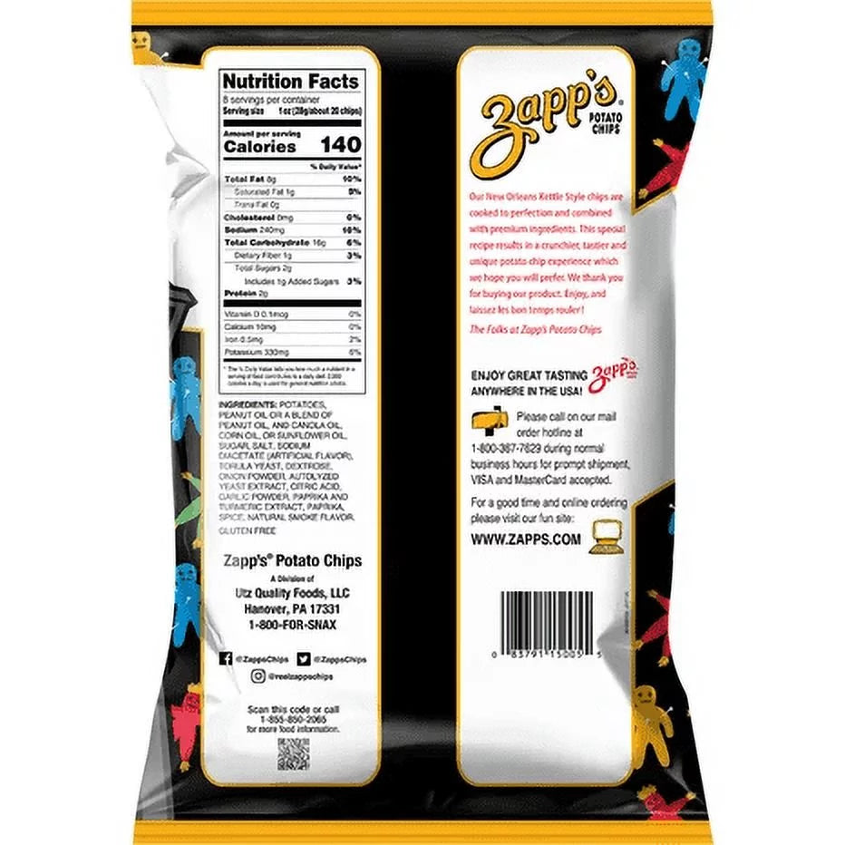 Kettle Style Voodoo Potato Chips, 3-Pack 8 oz. Party Size Bag Q60057