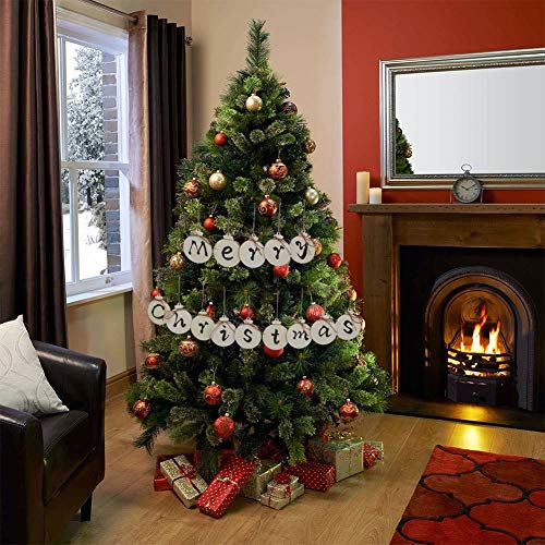50pcs DIY Wooden Christmas Ornaments for Crafts, 4" Blank Wood Slices to Paint, Hanging Tree Decorations X7524