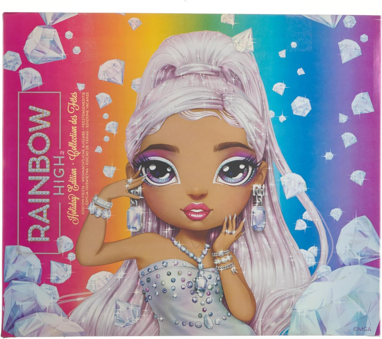 Rainbow High Doll with Multicolor Hair and Iridescent Gown I820892