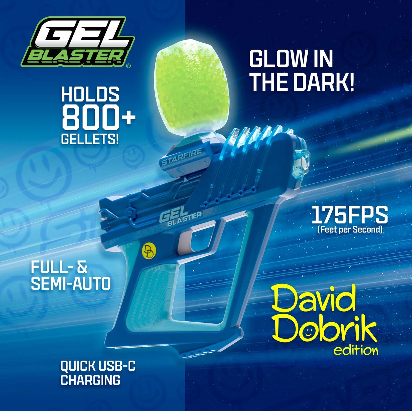 Glow-in-the-Dark Water Bead Blaster with 5k Gellets O403249