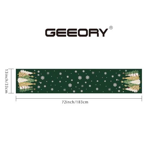 Christmas Table Runner 13x72 Inch, Red Winter Holiday Decor S612