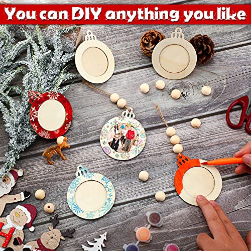 24 Pcs Christmas Photo Ornament Frames for Baby First Christmas Tree Keepsake F1934