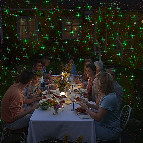 Christmas Laser Lights Red and Green Star Show for Indoor Outdoor Decor O2184