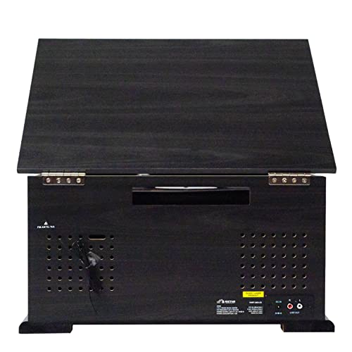 7-in-1 Turntable Music Center with 3-Speed Record Player, CD/MP3/Cassette Player, FM Radio, Bluetooth, Stereo Speakers G236608