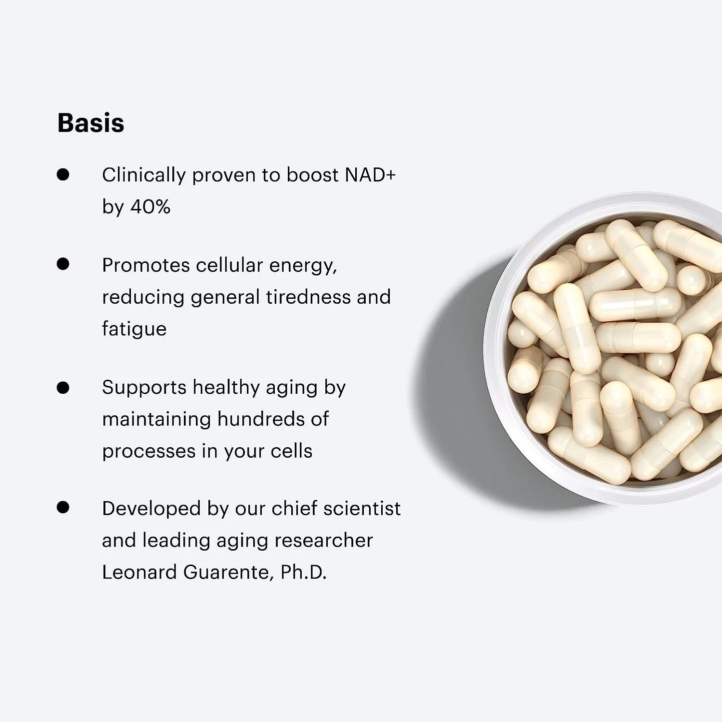 NAD+ Supplement for Healthy Aging & Cellular Energy, 60 Capsules T690