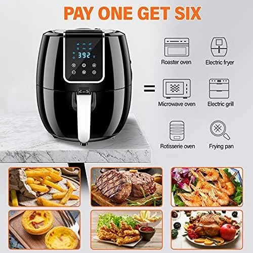 6-in-1 Air Fryer 7Qt Smart Electric Hot Airfryer R8394