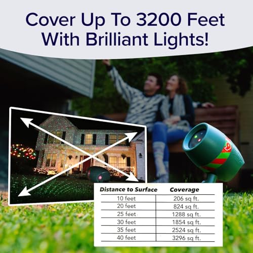 Outdoor Christmas Laser Projector with Remote, 2 Pack W145