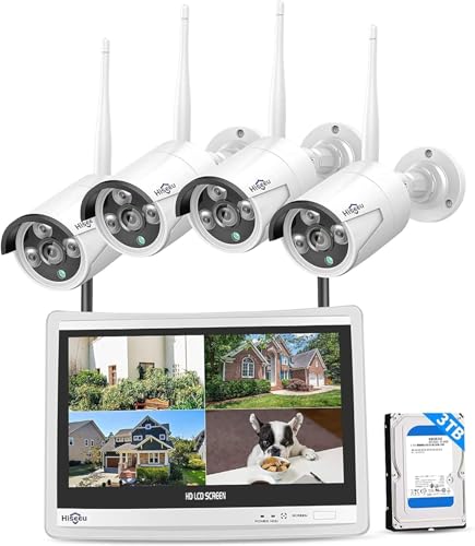 Wireless Security Camera System, 4K NVR, 4Pcs 3MP Night Vision WiFi Cameras D47166