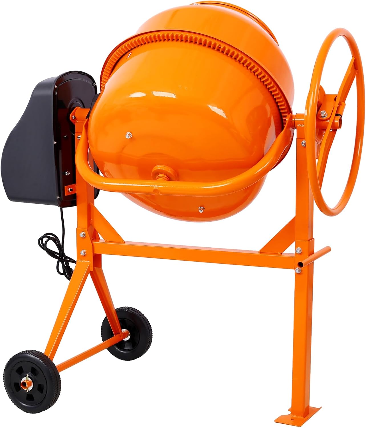 Electric Concrete Mixer, 5 Cu Ft, 650W Portable for Mortar and Stucco N607623