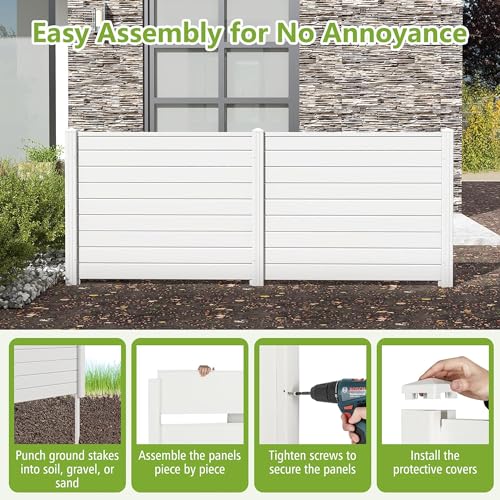 Air Conditioner Fence Privacy Screen 48x48 Inch with Ground Stakes V33461