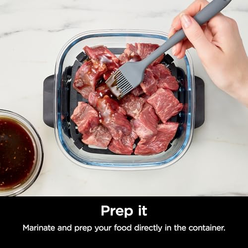Air Fryer with Glass Containers, 4 QT & 6 Cup, Dishwasher Safe Y888